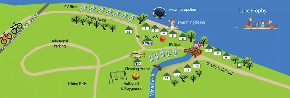 Brophy Lake Resort Map